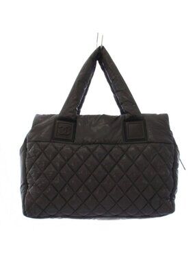 Chanel CC Logo Quilted Boston Bag CC Gray KH